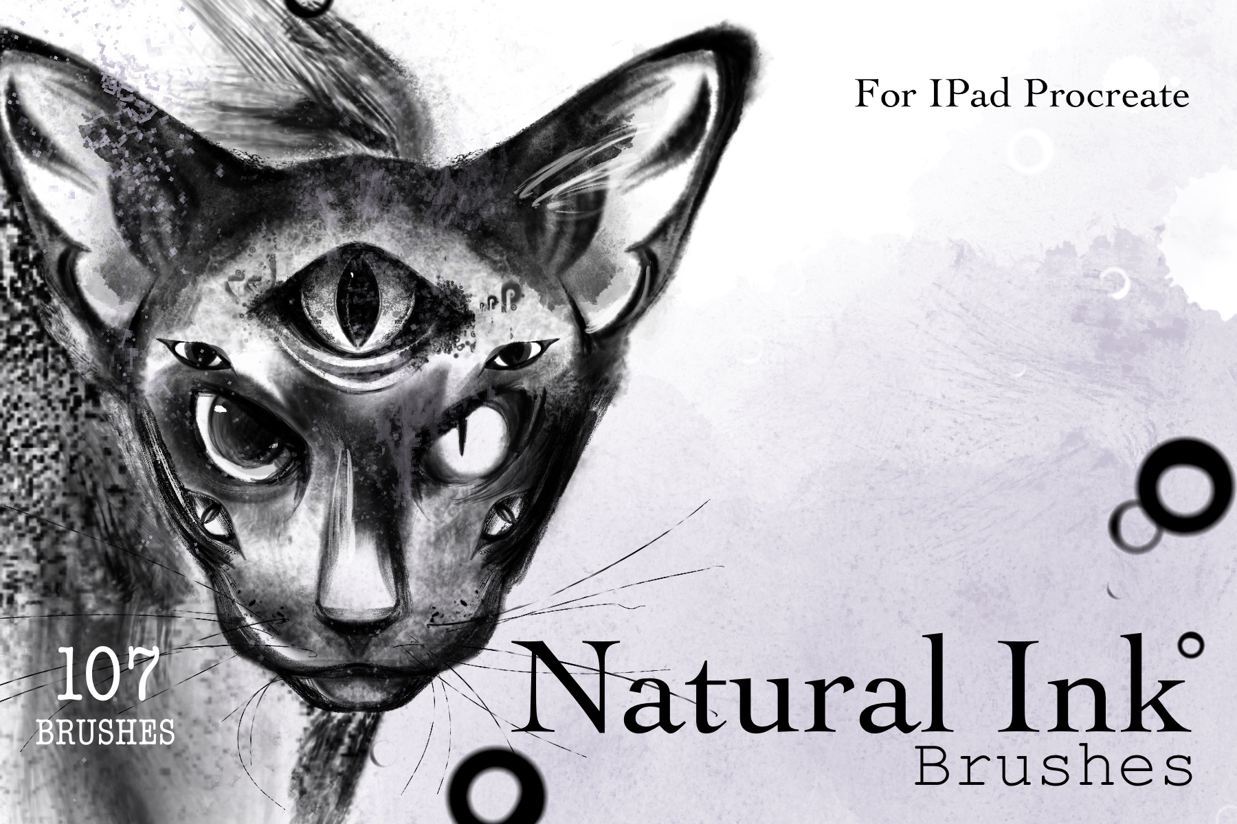 Natural Ink: Procreate brush pack, Inking, 107 brushes